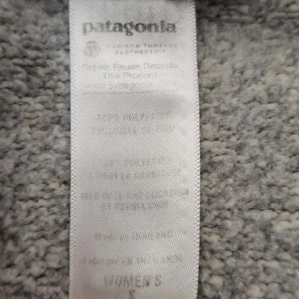 Patagonia Women's Better sweater 1/4 Zip fleece Sweater Heathered gray size S